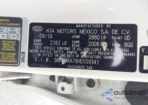 2017 Kia Forte Lx из США, поврежденный, VIN 3KPFK4A78HE059341